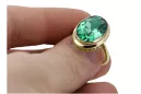Ring Emerald 14K Yellow gold Vintage style vrc285y